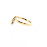 14K Yellow Gold Contour Diamond Wedding Band