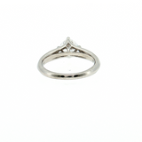 Ritani 14k White Gold Tulip Solitaire Sidestone Semi-Mount Ring