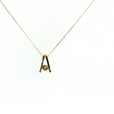14K Yellow Gold 0.56ct Round Diamond Solitaire Pendant | 18"