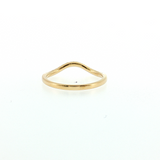 14K Yellow Gold Diamond Curved Contour Wedding Band