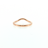 14K Rose Gold Diamond Curved Contour Wedding Band