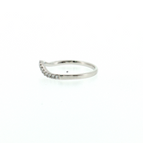 14K White Gold Diamond Curved Contour Wedding Band