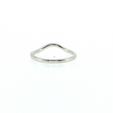 14K White Gold Diamond Curved Contour Wedding Band