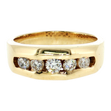 Men's 14K Yellow Gold Channel Set Diamond Band (0.70 CTW)
