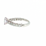 14K White Gold Round Diamond Semi-Mount Ring (0.82 CTW)