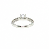 14K White Gold Round Diamond Semi-Mount Ring (0.82 CTW)