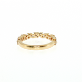 14K Yellow Gold Alternating Round & Marquise Diamond Band Size 6.5