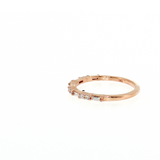 14K Rose Gold Baguette & Round Diamond Wedding Band | 0.50ctw
