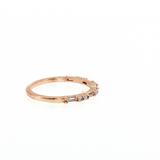 14K Rose Gold Baguette & Round Diamond Wedding Band | 0.50ctw