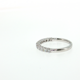 14K White Gold Round Diamond Wedding Band Size 6.5 | 0.52ctw