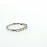 14K White Gold Round Diamond Wedding Band Size 6.5 | 0.52ctw