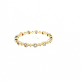 14K Yellow Gold Diamond Eternity Wedding Band Size 6.5 | 0.28ctw