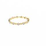 14K Yellow Gold Diamond Eternity Wedding Band Size 6.5 | 0.28ctw