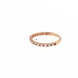 14K Rose Gold Round Diamond Wedding Band Size 6.25 | 0.45ctw