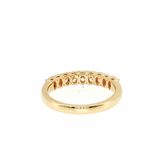 14K Yellow Gold Matched Oval Shape Diamond Wedding Band Size 6.5