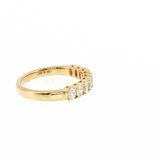 14K Yellow Gold Matched Oval Shape Diamond Wedding Band Size 6.5