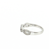14K White Gold Infinity Design Diamond Stackable Band | 0.22ctw