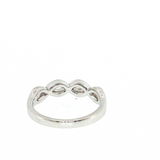 14K White Gold Infinity Design Diamond Stackable Band | 0.22ctw