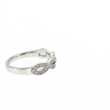 14K White Gold Infinity Design Diamond Stackable Band | 0.22ctw