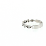 Vintage 14K White Gold Round Diamond Band Ring Size 6.5 | 0.35ctw