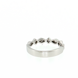Vintage 14K White Gold Round Diamond Band Ring Size 6.5 | 0.35ctw