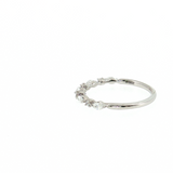 14K White Gold Round & Marquise Diamond Wedding Band | 0.26ctw
