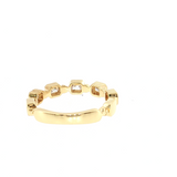 14K Yellow Gold Emerald Cut Diamond Stackable Wedding Band | 0.54ctw
