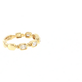 14K Yellow Gold Emerald Cut Diamond Stackable Wedding Band | 0.54ctw