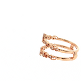 14K Rose Gold Diamond Ring Guard Enhancer Wedding Band | 0.08ctw