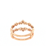 14K Rose Gold Diamond Ring Guard Enhancer Wedding Band | 0.08ctw
