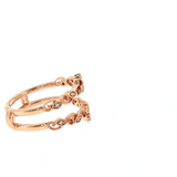 14K Rose Gold Diamond Ring Guard Enhancer Wedding Band | 0.08ctw