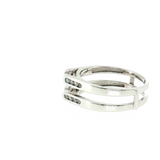 14K White Gold Diamond Wrap Enhancer Wedding Band Size 7.75