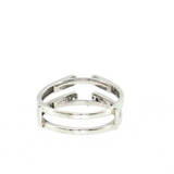 14K White Gold Diamond Wrap Enhancer Wedding Band Size 7.75