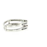 14K White Gold Diamond Wrap Enhancer Wedding Band Size 7.75