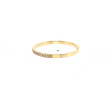 14K Yellow Gold Pavé Diamond Wedding Band Size 6.75 | 0.14ctw