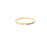 14K Yellow Gold Pavé Diamond Wedding Band Size 6.75 | 0.14ctw