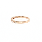 14K Rose Gold Wave Design Diamond Stackable Band | 0.17ctw