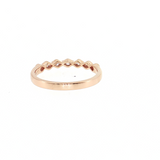 14K Rose Gold Wave Design Diamond Stackable Band | 0.17ctw