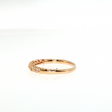 14K Rose Gold Heart Diamond Wedding Band | 0.20 CTW Prong-Set Eternity Ring