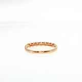 14K Rose Gold Heart Diamond Wedding Band | 0.20 CTW Prong-Set Eternity Ring