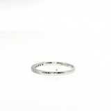 14K White Gold Pave Diamond Wedding Band | 0.13 CTW Round Natural Ring Size 6.5