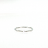 14K White Gold Pave Diamond Wedding Band | 0.13 CTW Round Natural Ring Size 6.5