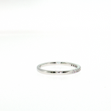 14K White Gold Pave Diamond Wedding Band | 0.13 CTW Round Natural Ring Size 6.5