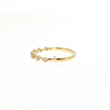 14K Yellow Gold 7-Diamond Wedding Band | 0.15 CTW Round Natural Ring Size 6.5