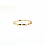 14K Yellow Gold 7-Diamond Wedding Band | 0.15 CTW Round Natural Ring Size 6.5