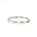 14K White Gold Channel Set Diamond Wedding Band | 0.15 CTW Round Natural Ring