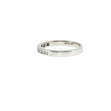 14K White Gold Channel Set Diamond Wedding Band 0.24 CTW