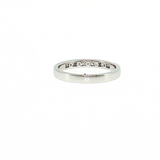 14K White Gold Channel Set Diamond Wedding Band 0.24 CTW