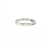 14K White Gold Channel Set Diamond Wedding Band 0.24 CTW