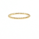 14K Yellow Gold 2mm Bead Style Plain Wedding Band | Size 6.5